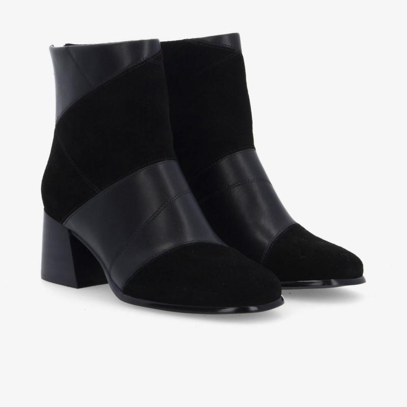 SKARA PATCH BOOTS W - SUEDE/NAPPA - BLACK